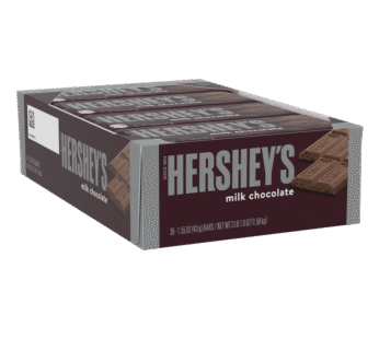 HERSHEY’S Milk Chocolate Candy Bars, 1.55 oz (36 Count)